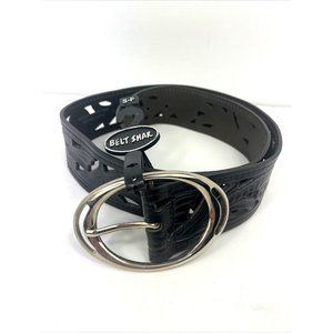 New With Tag Belt Shak Adjustable Small Cuir Italian Leather Silver Buck